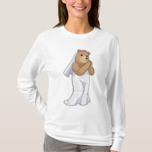 Bear as Bride with Veil T-Shirt
