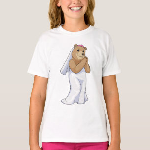 Bear as Bride with Veil T-Shirt