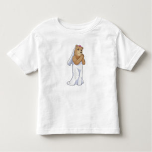 Bear as Bride with Veil Toddler T-Shirt