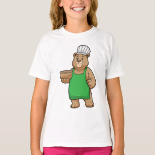Bear as Cook with Cooking apron & Bowl T-Shirt