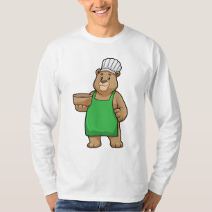 Bear as Cook with Cooking apron & Bowl T-Shirt