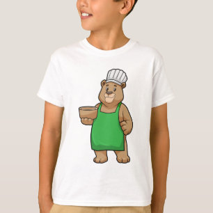 Bear as Cook with Cooking apron & Bowl T-Shirt