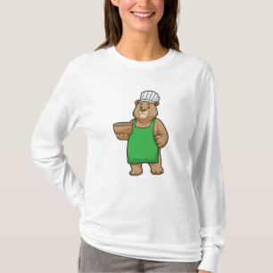 Bear as Cook with Cooking apron & Wooden bowl T-Shirt
