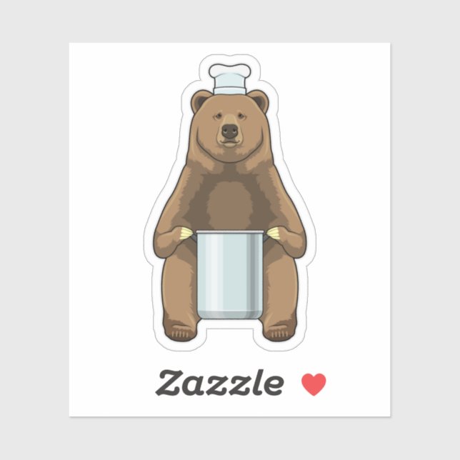 Bear as Cook with Cooking pot (Sheet)