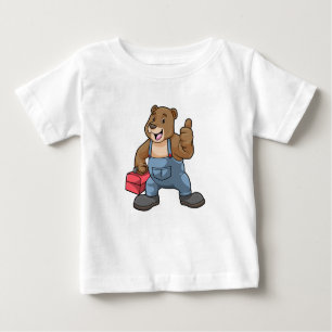 Bear as Craftsman with Tool box Baby T-Shirt
