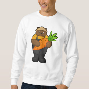 Bear as Farmer with Carrot Sweatshirt