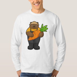 Bear as Farmer with Carrot T-Shirt
