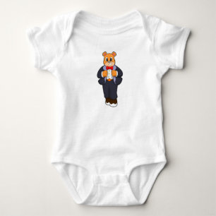 Bear as Groom with Suit Baby Bodysuit