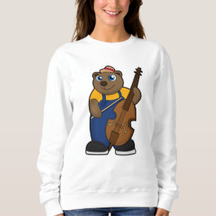 Bear as Musician with Guitar Sweatshirt