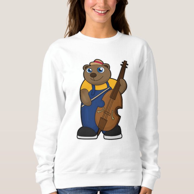 Bear as Musician with Guitar Sweatshirt (Front)