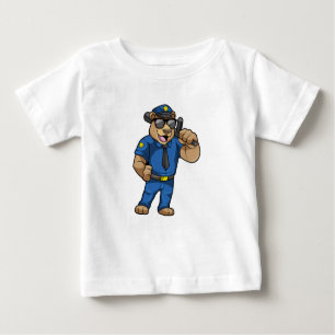Bear as Police officer with Baton Baby T-Shirt