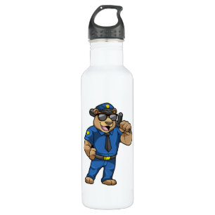 Bear as Police officer with Police uniform 710 Ml Water Bottle