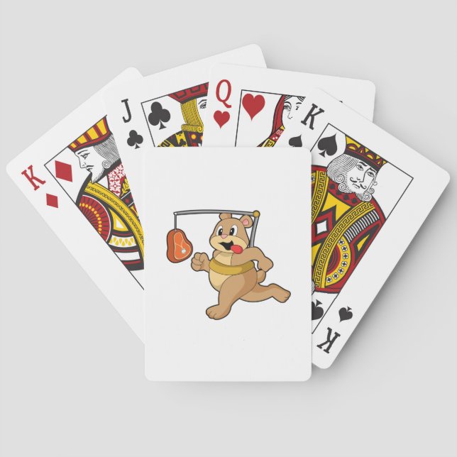 Bear as Runner Playing Cards (Back)