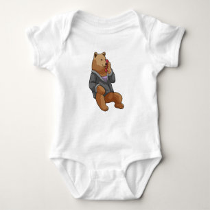Bear as Secretary with Phone Baby Bodysuit