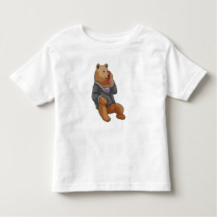 Bear as Secretary with Phone Toddler T-Shirt