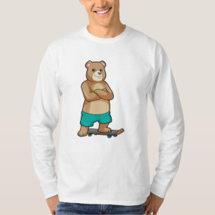 Bear as Skater with Skateboard T-Shirt