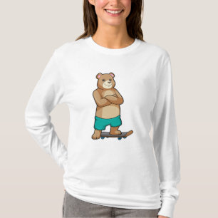 Bear as Skater with Skateboard T-Shirt