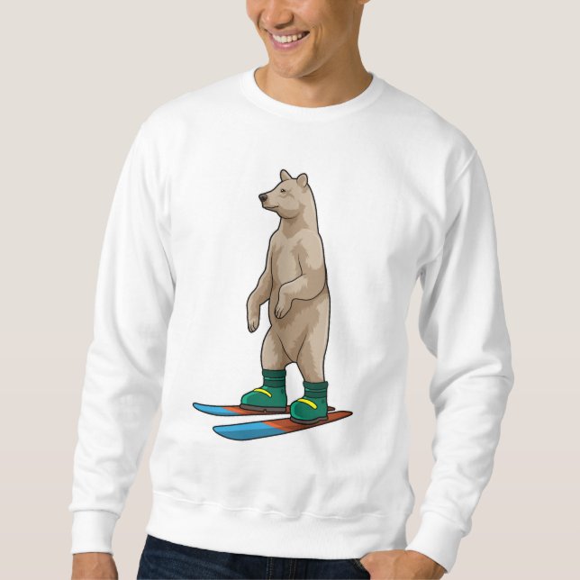 Bear as Skier with Ski Sweatshirt (Front)