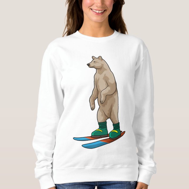 Bear as Skier with Ski Sweatshirt (Front)