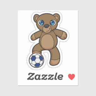 Bear as Soccer player with Soccer ball