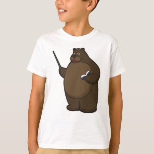 Bear as Teacher with Book & Pointer T-Shirt