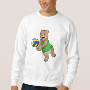 Bear as Volleyball player with Volleyball Sweatshirt