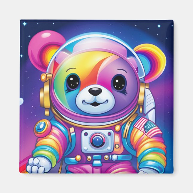 Bear Astronaut Design - Magnet (Front)