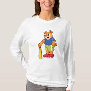 Bear at Baseball with Baseball bat T-Shirt
