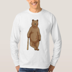 Bear at Baseball with Baseball bat T-Shirt