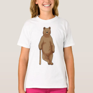Bear at Baseball with Baseball bat T-Shirt