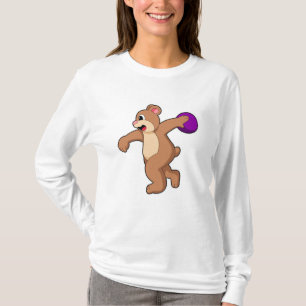 Bear at Bowling with Bowling ball T-Shirt
