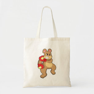 Bear at Boxing with Boxing gloves Tote Bag