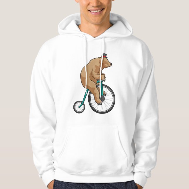 Bear at Circus with Bicycle Hoodie (Front)