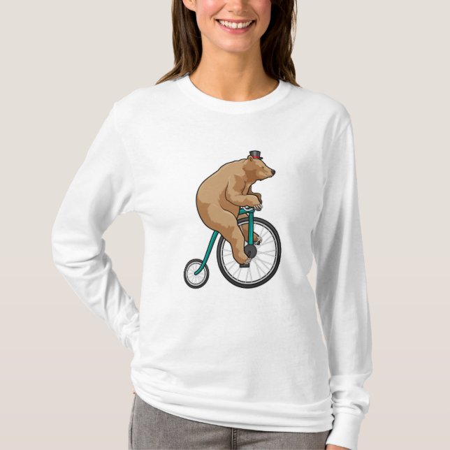 Bear at Circus with Bicycle T-Shirt (Front)