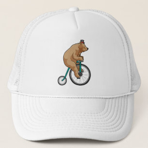 Bear at Circus with Bicycle Trucker Hat