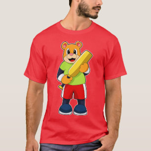 Bear at Cricket with Cricket bat 1 T-Shirt