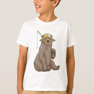 Bear at Fishing with Fishing rod T-Shirt