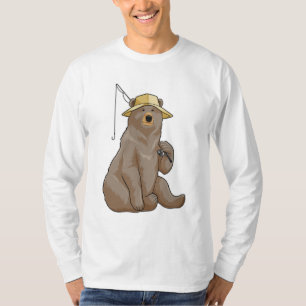 Bear at Fishing with Fishing rod T-Shirt