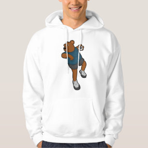 Bear at Handball player with Handball Hoodie