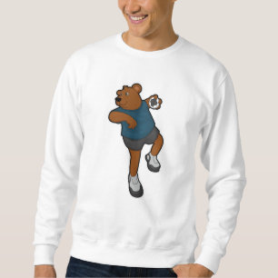 Bear at Handball player with Handball Sweatshirt