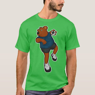 Bear at Handball player with Handball T-Shirt