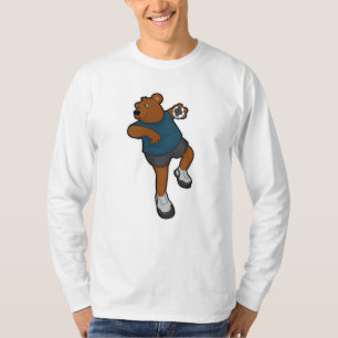 Bear at Handball player with Handball T-Shirt