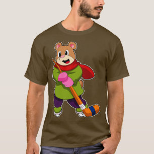 Bear at Ice hockey with Ice hockey stick 3 T-Shirt
