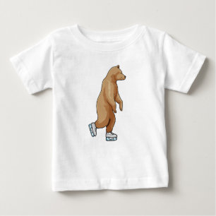 Bear at Ice skating with Ice skates Baby T-Shirt