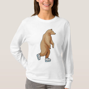 Bear at Ice skating with Ice skates T-Shirt
