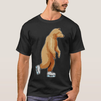 Bear at Ice skating with Ice skates T-Shirt