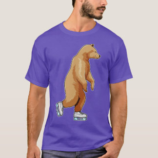 Bear at Ice skating with Ice skates T-Shirt