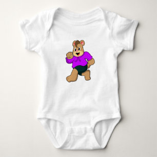 Bear at Running Baby Bodysuit
