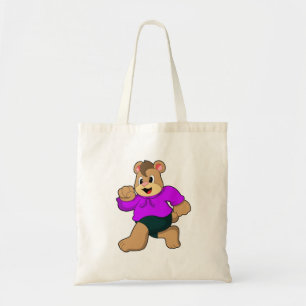 Bear at Running Tote Bag
