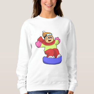 Bear at Snowboarding with Snowboard Sweatshirt